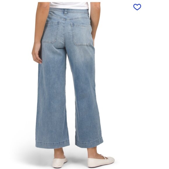 NEW DEMOCRACY Ab Tech High Rise Wide Leg women Jeans With Front Darts 725 3m7 - Picture 1 of 4
